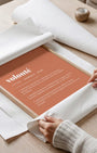 Definition Poster of Volonté on Terracotta background