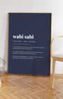 Definition Poster of Wabi Sabi on Deep Navy background