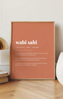 Definition Poster of Wabi Sabi on Terracotta background