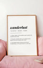 Definition Poster of Wanderlust on Gallery White background