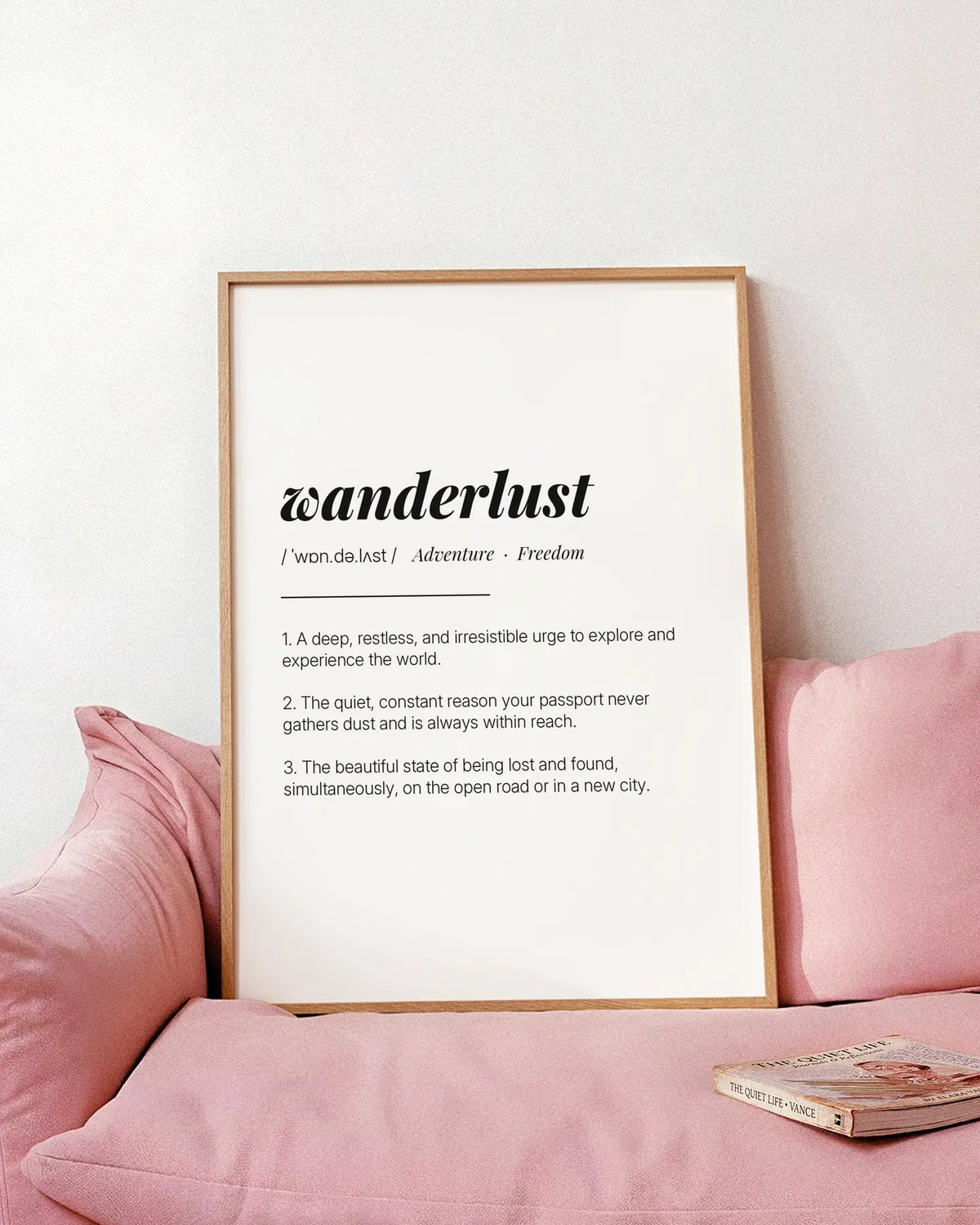 Definition Poster of Wanderlust on Gallery White background