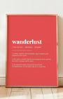 Definition Poster of Wanderlust on Strawberry background