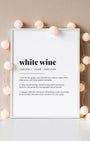 Definition Poster of White Wine on Gallery White background