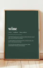 Definition Poster of Wine on Emerald background