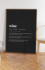 Definition Poster of Wine on Midnight Ink background