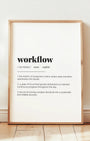 Definition Poster of Workflow on Gallery White background