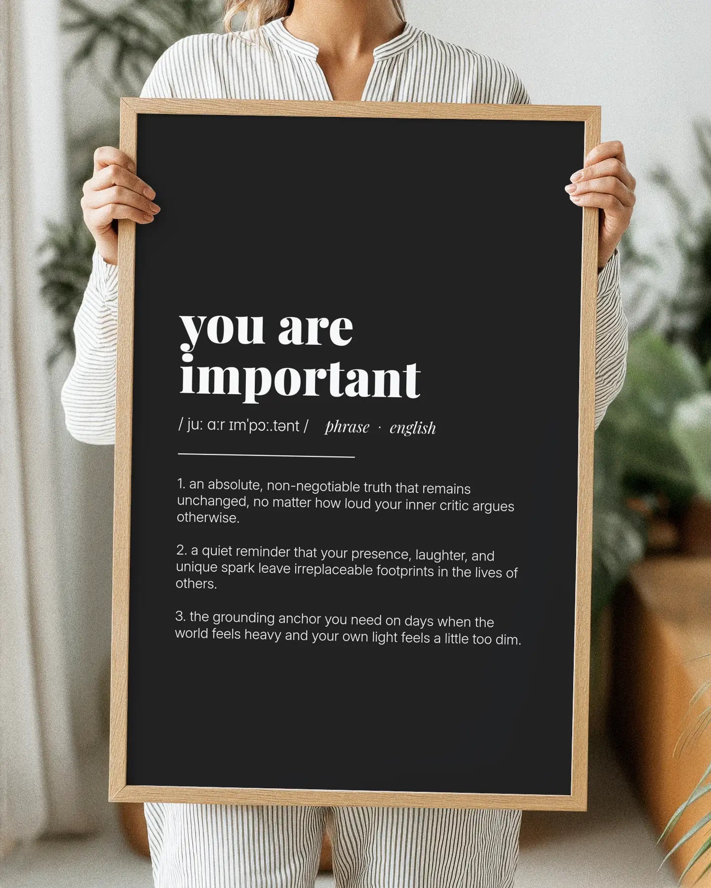 Definition Poster of You are<br />important on Midnight Ink background